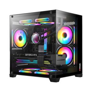 Vỏ Case MAGIC AQUA-M BLACK ULTRA (mATX/Mid Tower/Màu đen)