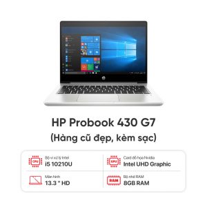 Laptop HP Probook 430 G7 / I5 10210U / 8GB RAM / 256GB  SSD / Màn 13.3 inch HD / Kèm sạc - Hàng cũ đẹp
