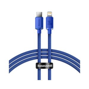Cáp Baseus Crystal Shine USB-C to Lightning 1.2M Blue