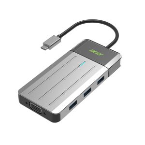 Bộ chuyển đổi 7 trong 1 Acer travel dock ZL.DCK11.004 (từ usb type c sang hdmi + vga + usb3.0 + rj45 + pd)