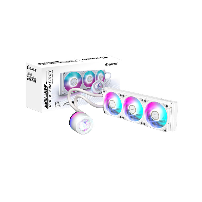 Tản nhiệt nước AIO AORUS WATERFORCE X II 360i - Ice White