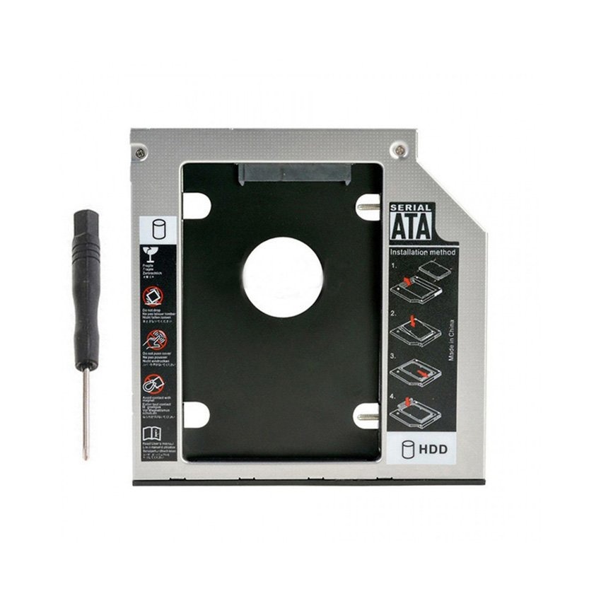 84033_khay_lap_o_cung_ssd_caddy_bay_nhom_day_12_7mm_cho_laptop_qua_khay_cd_loai_day Khay lắp ổ cứng SSD Caddy Bay nhôm dày 12.7mm cho Laptop qua khay CD (loại dày)