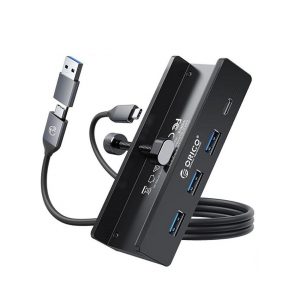 Bộ chia Type C ra 5 cổng USB 3.0 Orico MH4PC-10-SV-BP Màu Đen