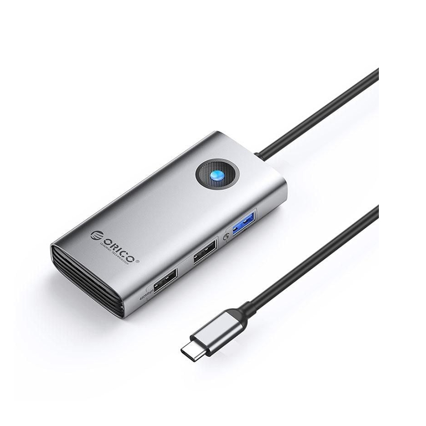 Hub đa năng 5 trong 1 cổng TypeC Orico PW11-5P-GY