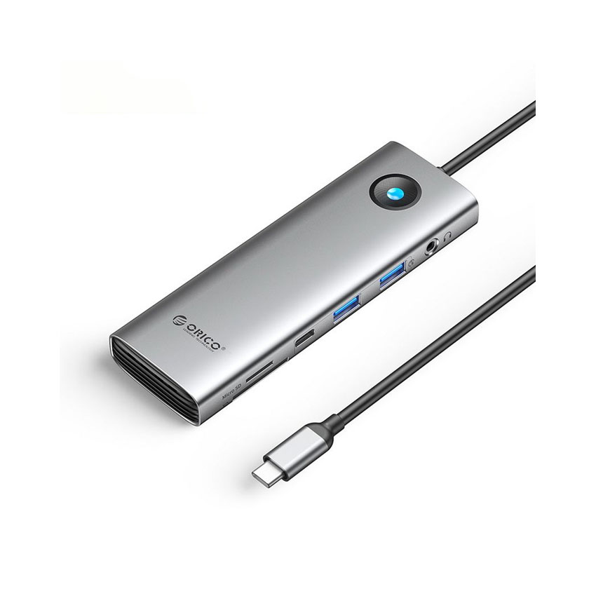 84416_hub_da_nang_9_trong_1_cong_typec_orico_pw11_9p25r_gy__1_ Hub đa năng 9 trong 1 cổng TypeC Orico PW11-9P25R-GY