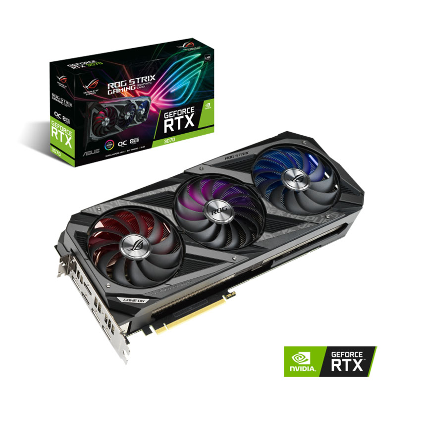 Card màn hình Asus ROG-STRIX-RTX 3070-O8G-V2 GAMING - Cũ đẹp (Box)