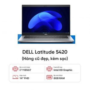 Laptop DELL  Latitude 5420 / I7 1185G7 / 8GB RAM / 256GB SSD / Màn 14 inch FHD / Kèm sạc - Hàng cũ đẹp