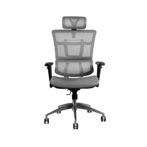 Ghế công thái học ERGOHOME NOVA - Xám (Khung đen, lưới xám)