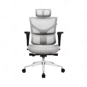 Ghế công thái học VCHAIR COMMANDER - Xám (Khung đen, lưới xám)