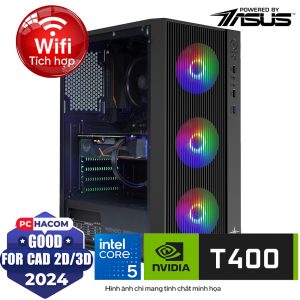 PC HACOM CAD C130 (i5-12400F/B760/16GB RAM/500GB SSD/T400 4GB/550W)