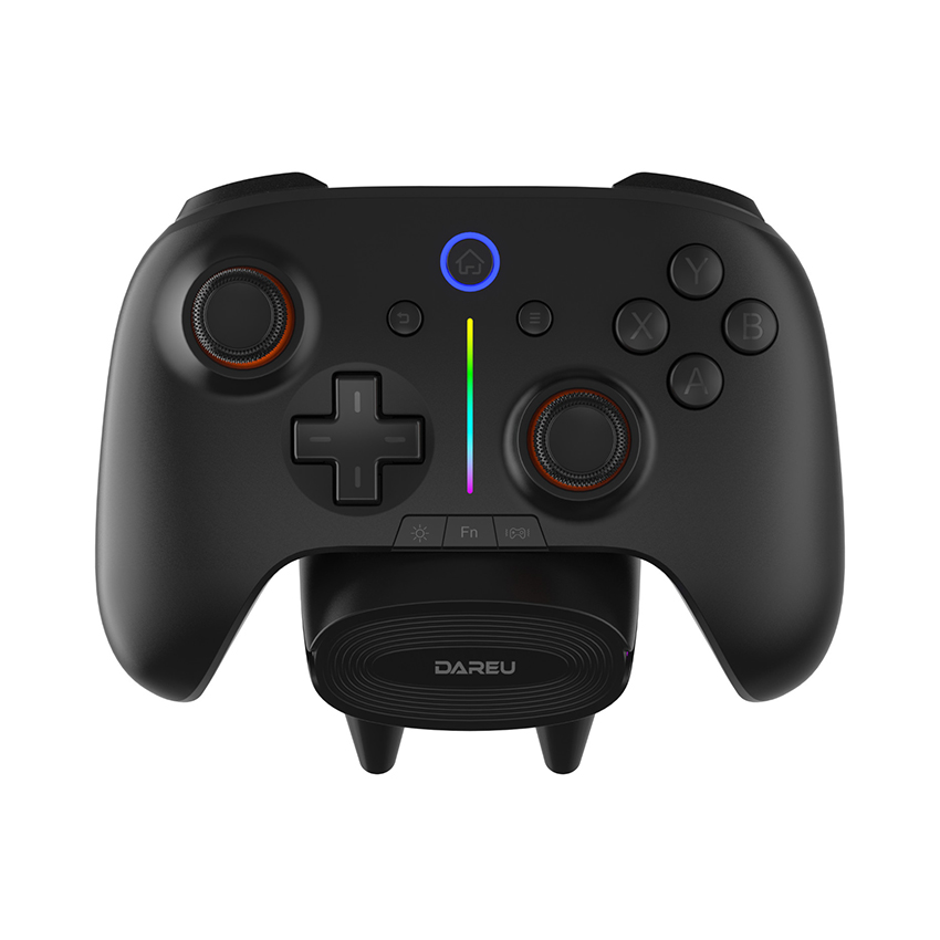 Tay cầm chơi game không dây DAREU H106 Pro Màu Đen (Kèm Dock sạc)