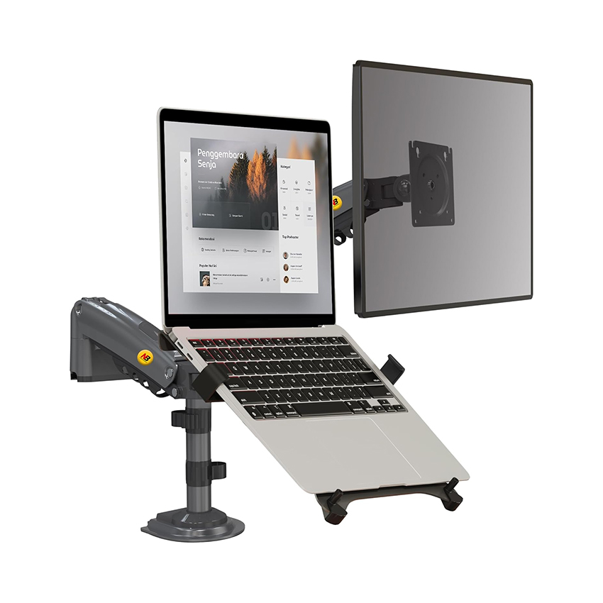 85155_gia_treo_man_hinh_nb_h180_kep_do_laptop_fp2_grey_1 Combo Giá Treo Màn Hình NB H180 - Kẹp Đỡ Laptop FP2 Màu Xám