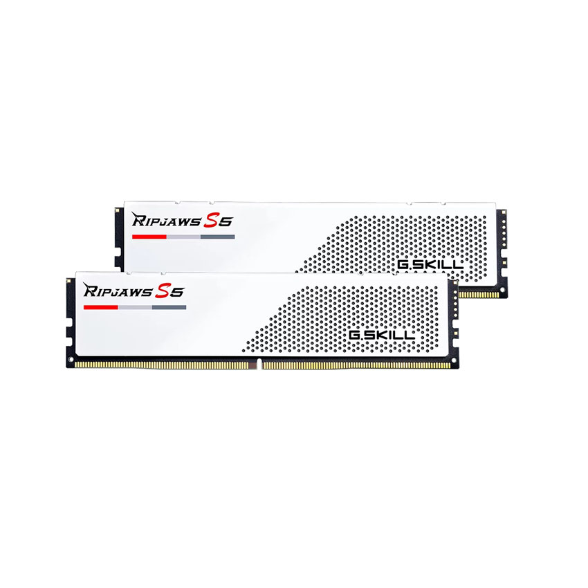 Ram Desktop Gskill RIPJAWS S5 WHITE (FF5-5200J4040A16GX2-RS5W) 32GB (2x16GB) DDR5 5200MHz