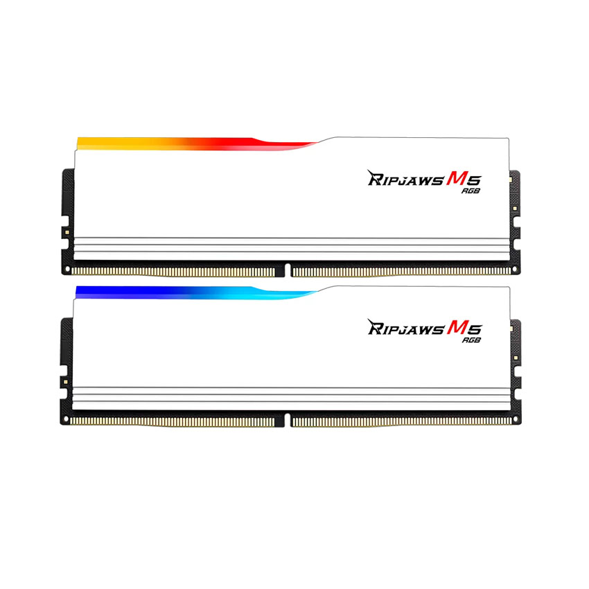 Ram Desktop Gskill RIPJAWS M5 RGB  WHITE (F5-6000J3648D16GX2-RM5RW) 32GB (2x16GB) DDR5 6000MHz