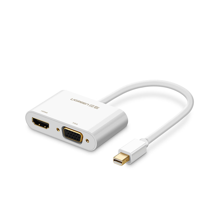Cáp chuyển đổi Mini Displayport to HDMI và VGA cao cấp chính hãng Ugreen 10427