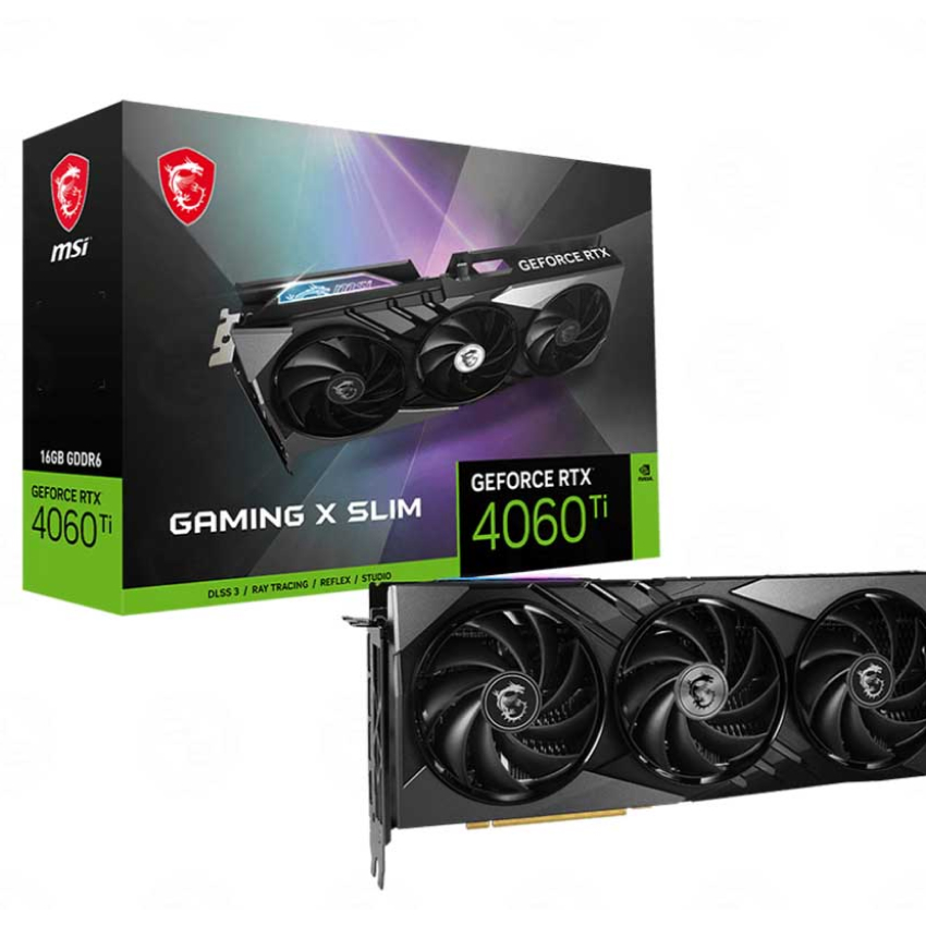 Card màn hình MSI RTX 4060 Ti GAMING X SLIM 16G