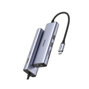 Bộ chuyển đổi USB Type-C sang HDMI+SD+TF+2 cổng USB 3.0+RJ45 Ugreen 90568