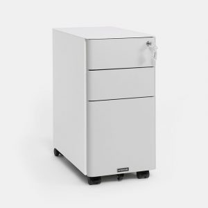 Tủ tài liệu thép di động HyperWork IVY SLIM - Màu trắng ghi
