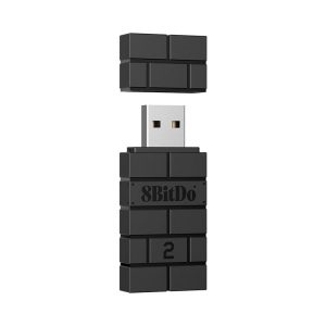 8BitDo USB Wireless Adapter 2 Cho Switch/Windows/Mac/Raspberry Pi - Thích hợp với Xbox, PS5 Controllers Màu Đen