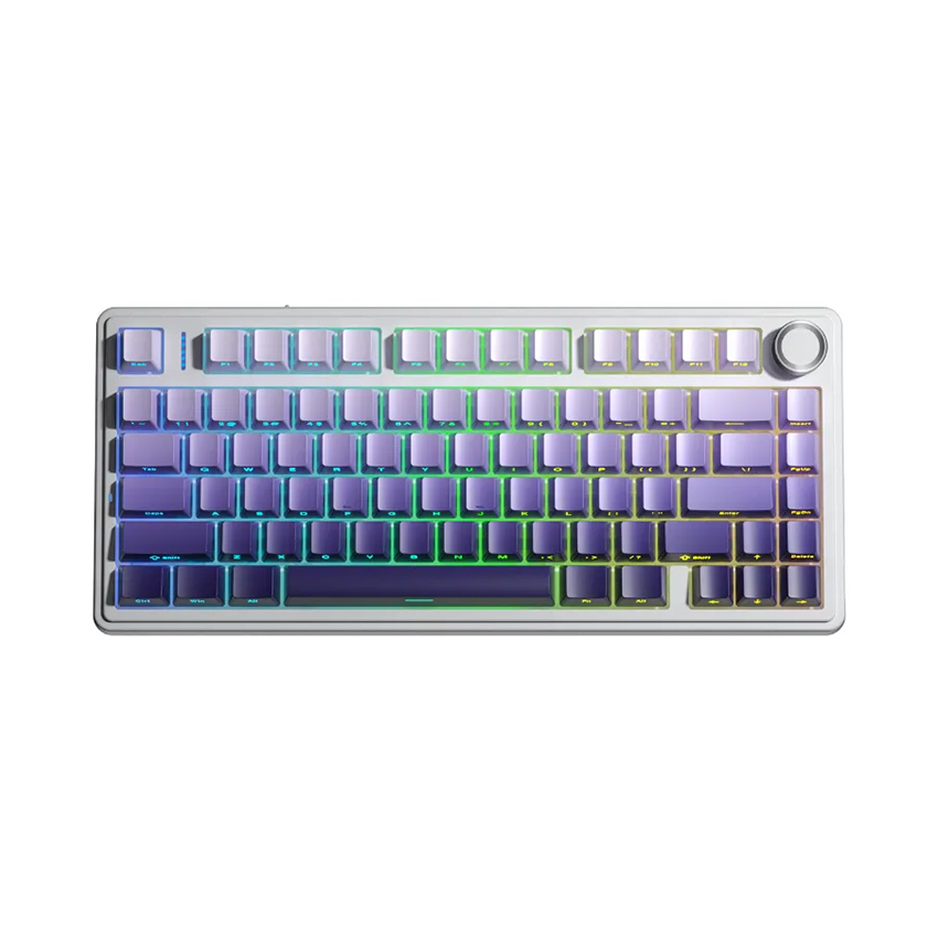 Bàn phím cơ gaming AULA F75 (3 Mode/Trắng + Tím Gradiena/Rgb/Seiya switch)
