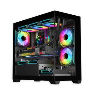 Vỏ case AIGO C218M BLACK (mATX, màu đen, không fan)