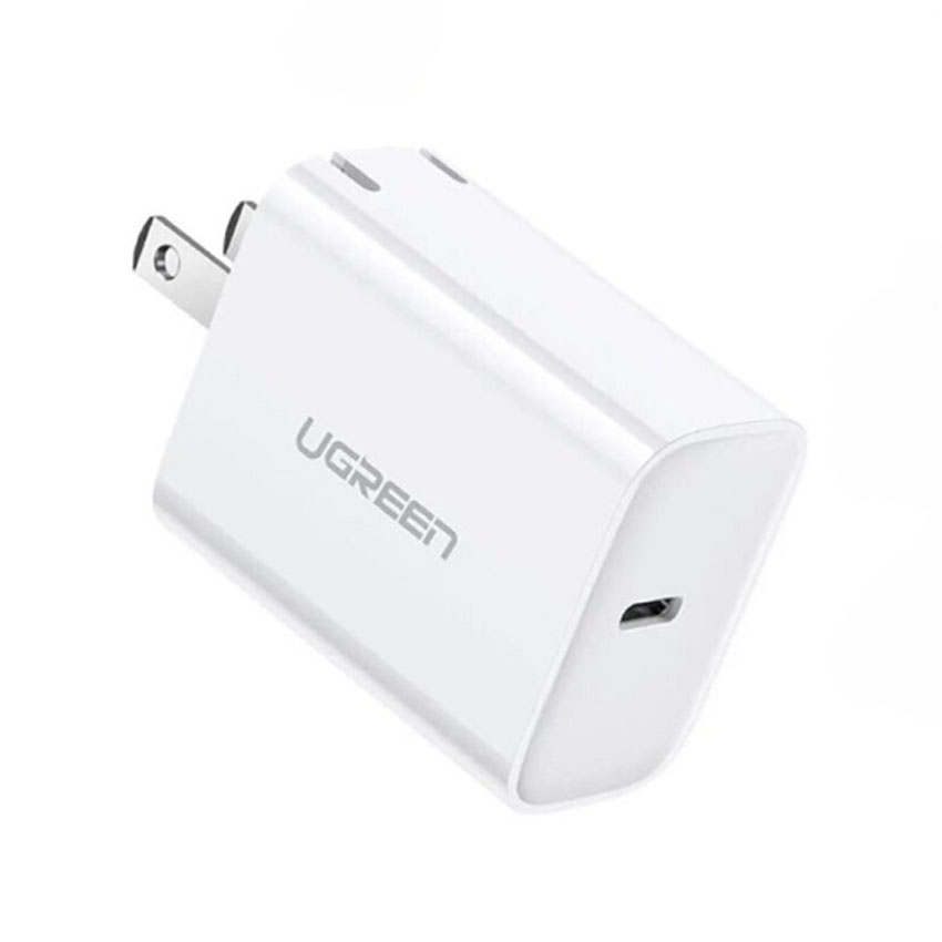 Củ sạc Ugreen PD 20W CD137 Màu Trắng - Chân gập (70226)