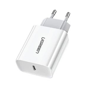 Củ sạc Ugreen PD 20W CD137 Kèm Cáp Type-C to Lightning MFI Màu Trắng (50698)