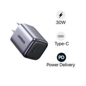 Củ sạc Ugreen GAN Nexode 30W CD319 USB-C (US) Màu Xám (90901)