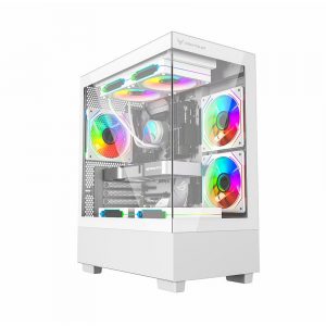 Vỏ Case CENTAUR TIMBER WHITE (mATX/Mid Tower/Màu trắng)