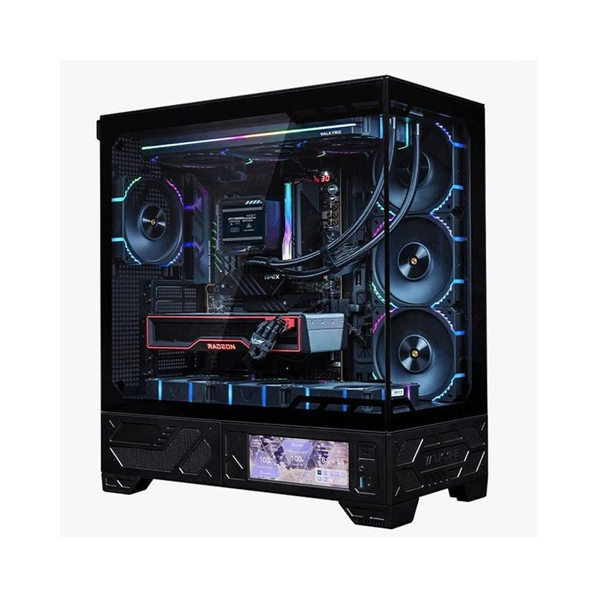 Vỏ Case VALKYRIE VK03 CASE LCD BLACK (ATX/Rad 360/Màn hình)