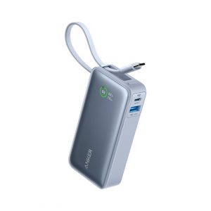 Sạc dự phòng Anker Nano 1A1C 30W 10.000mAh (Built-In USB-C Cable) Xanh dương (Blue) B2B_A1259H31