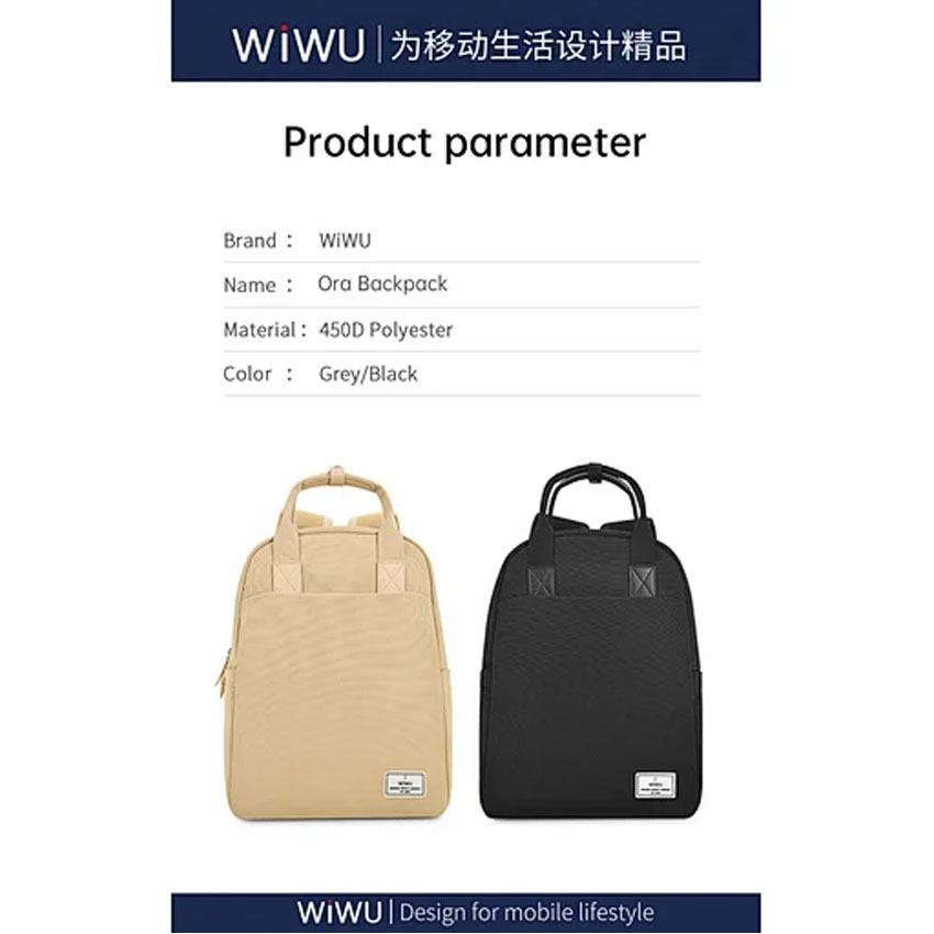 Balo Wiwu Ora Đen 14 inch Kem