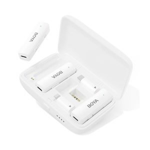 Microphone Thu Âm Không Dây BoyaLink Màu Trắng