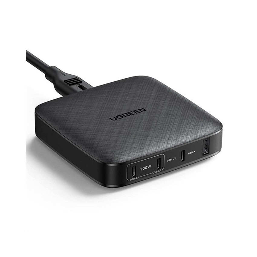 Bộ sạc nhanh đa năng PD 3.0 100W để bàn 3 cổng Type-C 1 cổng USB-A Ugreen 70869