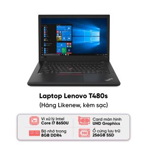 Laptop Lenovo T480s / I7-8650U / 8GB RAM / 256GB SSD / Màn 14.0 inch FHD / Kèm sạc - Hàng cũ đẹp