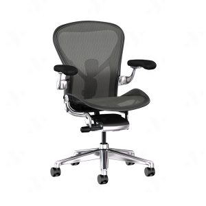 Ghế Công Thái Học Herman Miller Aeron - Chân nhôm, Màu Onyx (Đen)