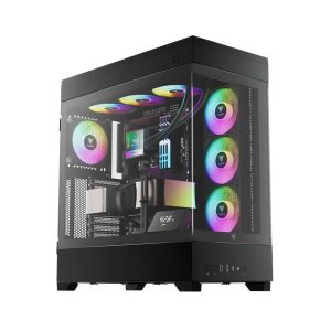 Vỏ Case GAMDIAS ATLAS P1 BLACK (eATX/Mid tower/4Fan/Hub)