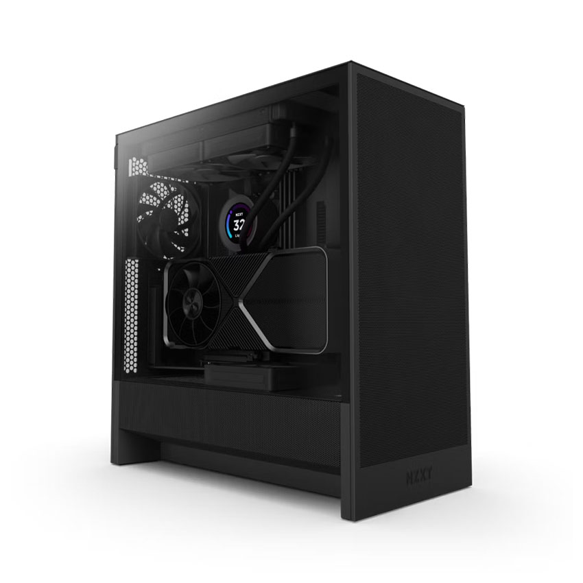 Vỏ máy tính NZXT H5 2024 FLOW Black (ATX/Mid Tower/ 2 fan đen)