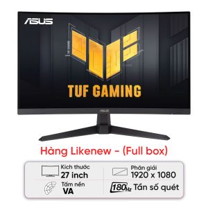 Màn hình ASUS TUF Gaming VG27VQ3B (27 inch/ FHD/VA/180Hz/1ms/Cong) - Likenew (Full box)