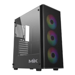 Vỏ Case MIK AION BLACK 3FA (ATX/Mid Tower/Màu Đen/3Fan ARGB) - Cũ đẹp (Full box)