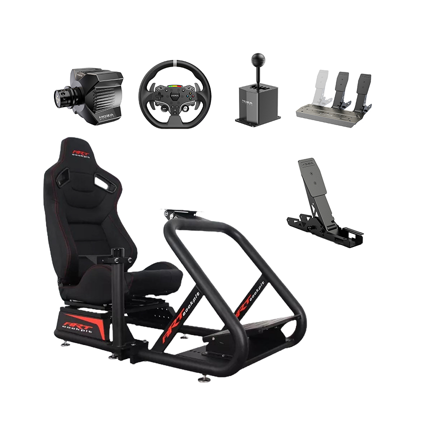 Hệ thống mô phỏng lái xe HACOM Racing Silver 14 (Rally Classic) (Moza R3 Bundle/SR-P Lite Pedal/HGP Shifter/Art Cockpit FIBER)