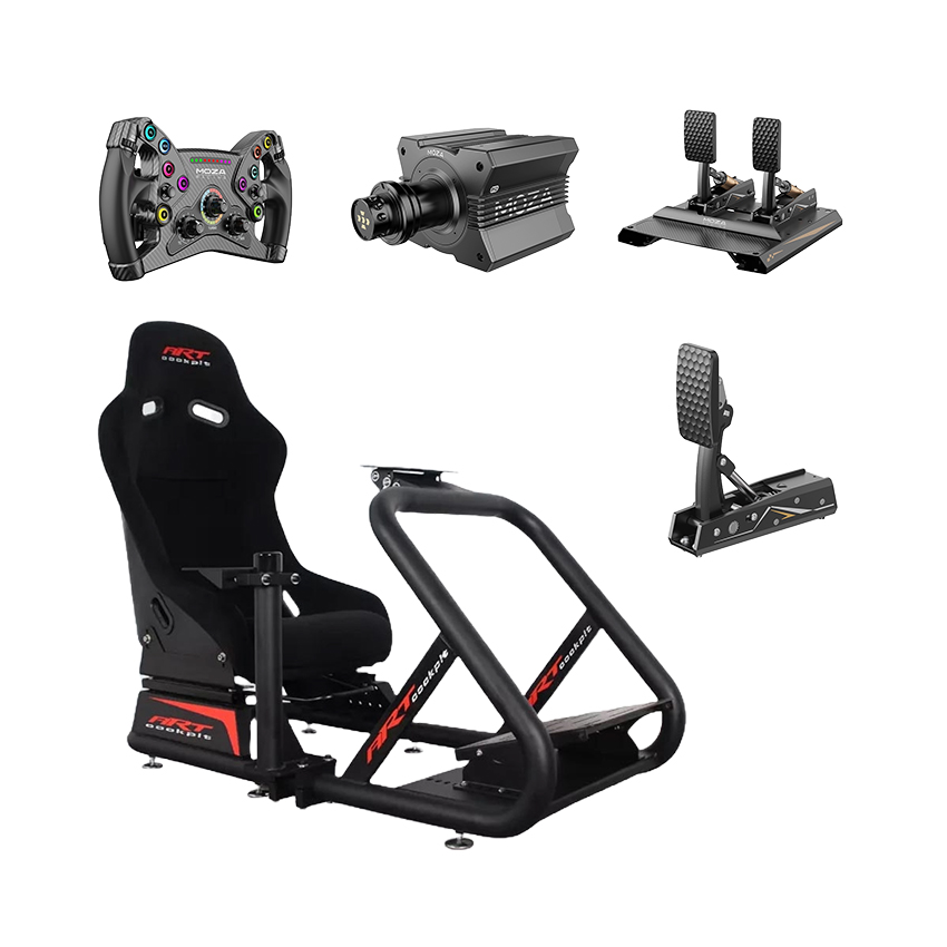 Hệ thống mô phỏng lái xe HACOM Racing Gold 7 (Rally) (MOZA R12/KS Wheel/CRP2 Pedal+Clutch/Art Cockpit FIBER)