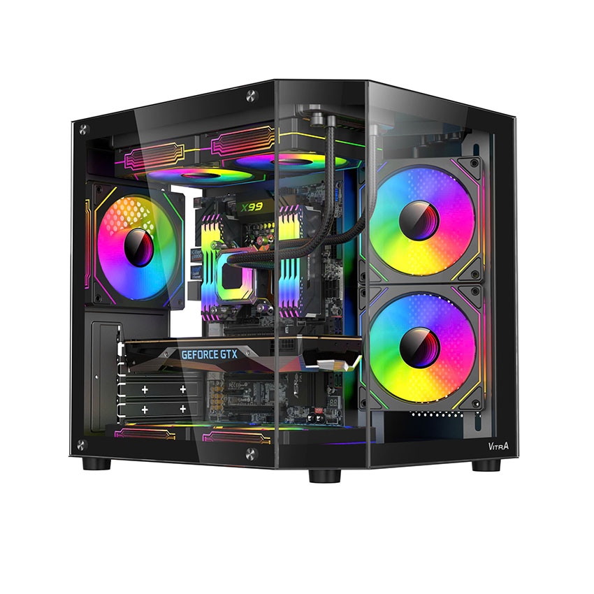 Vỏ Case VITRA PANORAMA S Black (MATX/Màu Đen/Rad 240)