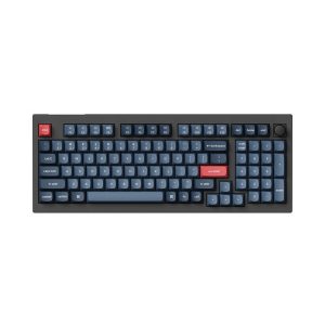 Bàn phím Keychron V5M-D1 V5 Max Swappable RGB Backlight Red Switch - Black - Knob Version