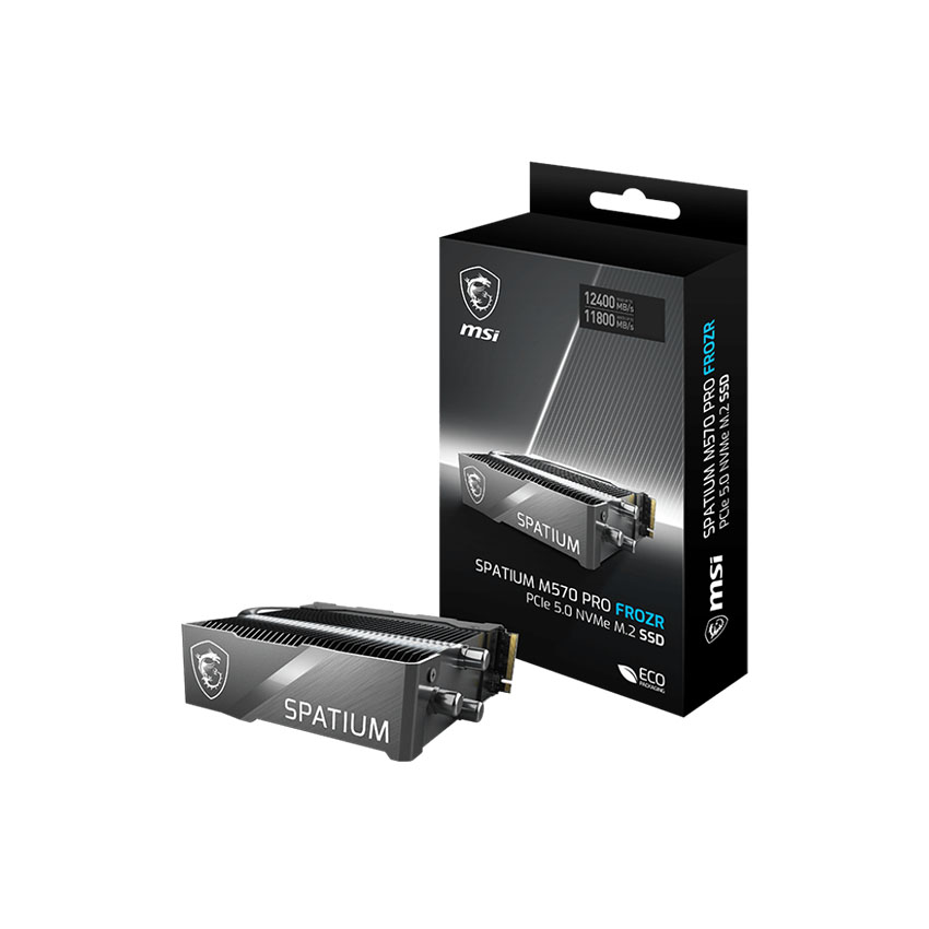 Ổ cứng SSD MSI SPATIUM M570 PRO 2TB NVMe M.2 2280 PCIe Gen 5 x 4 (Đọc 12400MB/s, Ghi 11800MB/s)