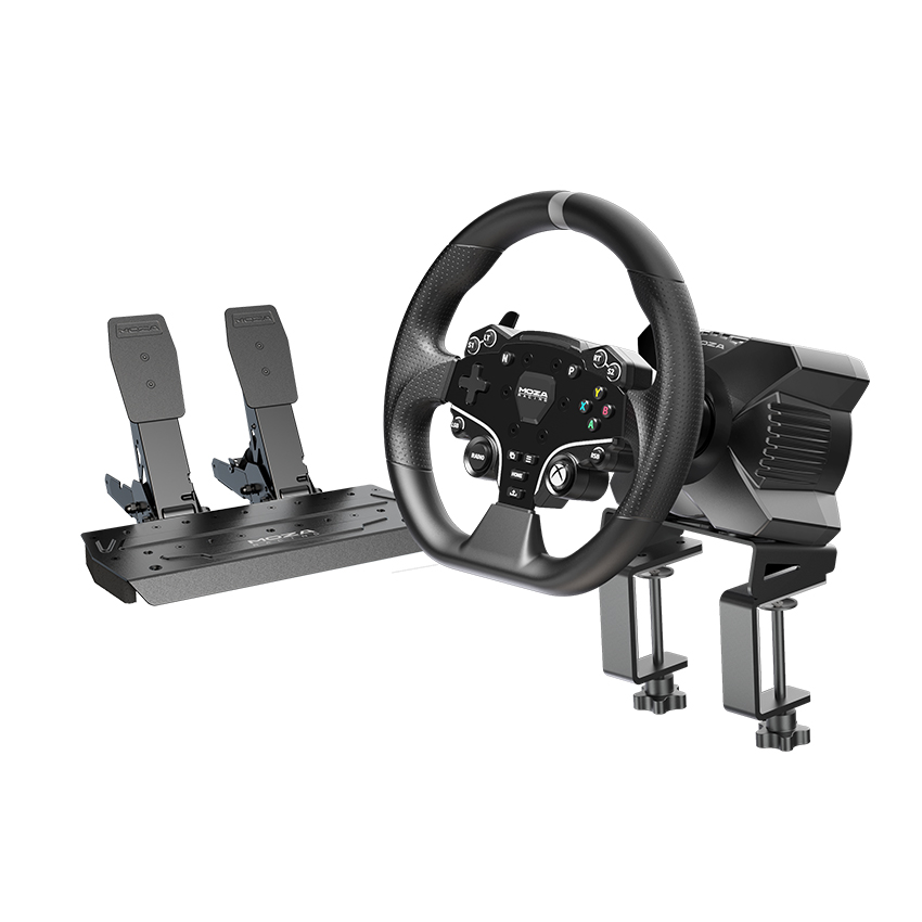 BỘ VÔ LĂNG ĐUA XE MOZA R3 BUNDLE FOR PC/XBOX (R3 WHEEL BASE,VÔ LĂNG, PEDAL, NGÀM KẸP BÀN)
