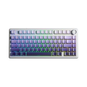 Bàn phím cơ gaming AULA F75/F75 Pro (3 Mode/ Trắng + Tím Gradient/ Star Vector switch)