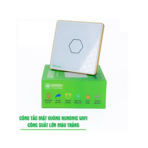 CÔNG TẮC HUNONIC WIFI HÌNH VUÔNG - 1 NÚT (Màu trắng)
