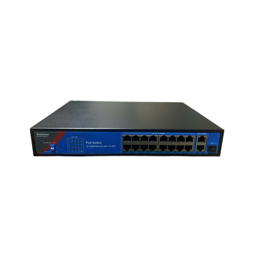 89260_switch_poe_sinichome_sinic_3116poe_16_poe_2_uplink_100m_200w Switch POE SinicHome SINIC-3116POE/16 POE/2 UPLINK/100M/200W