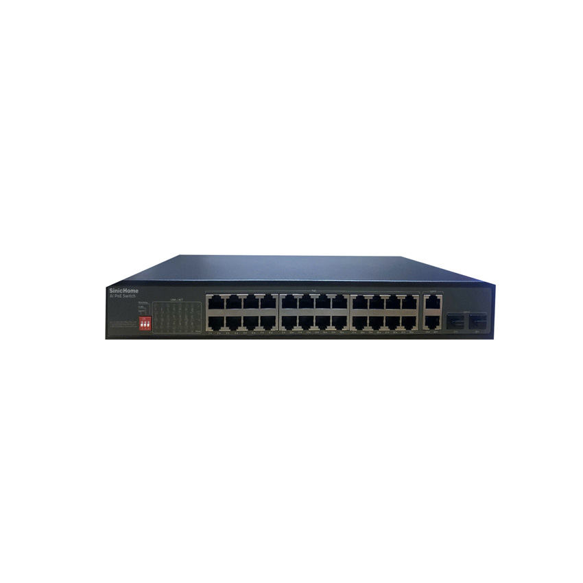 89261_switch_poe_24_port_giga_sinichome_sn_5124p_fge_24poe_4_fsp_400w_1000m Switch POE 24 PORT GIGA SinicHome SN-5124P-FGE/24POE/4 FSP/400W/1000M